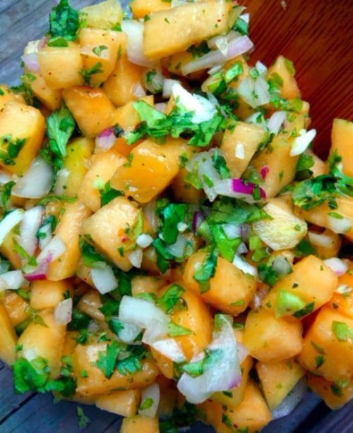 Fresh Cantaloupe Salsa