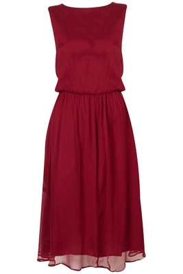 Topshop Midi Chiffon Dress