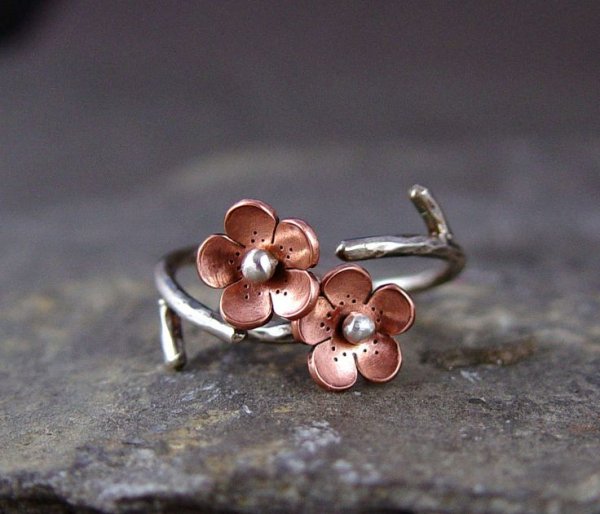 Cherry Blossom Branch Ring