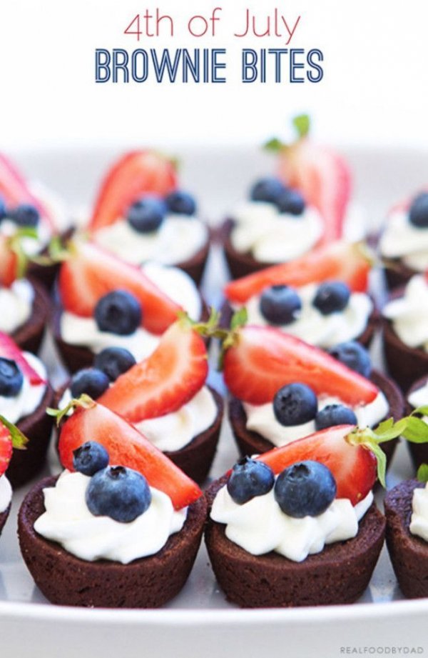 4th of July Brownie Bites