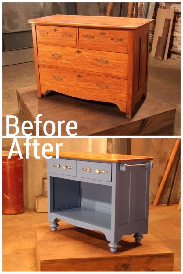 Dresser into Kitchen Island