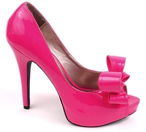 hot pink patent leather heels