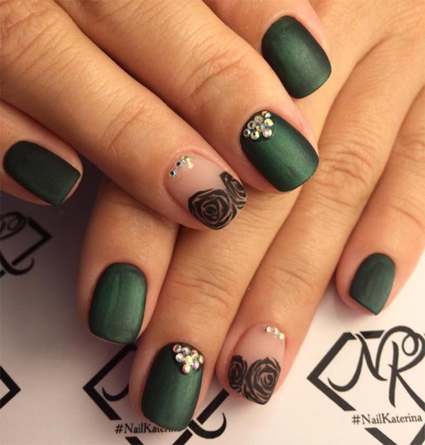 nail, finger, nail care, green, manicure,