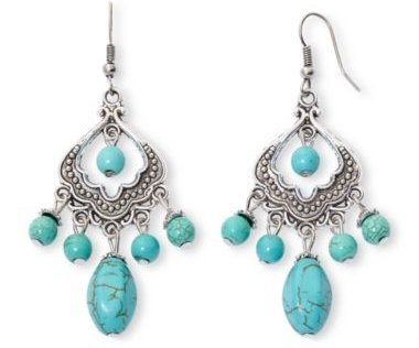 Boho Blue Chandelier Earrings