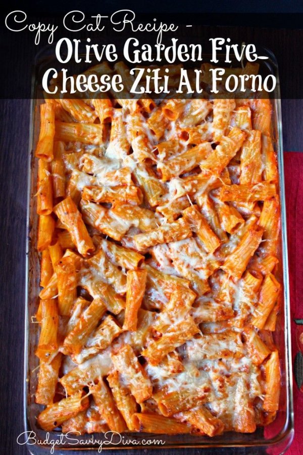 Olive Garden Five Cheese Ziti Al Forno