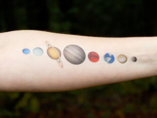 Colored Solar System