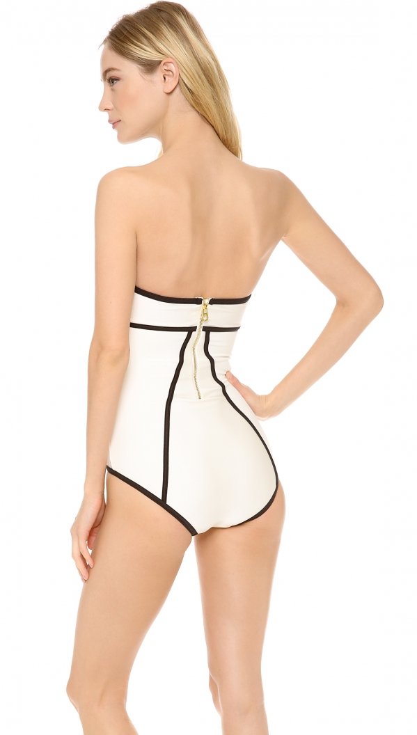 White Strapless 7 One Piece Swimsuits That Will Make You Feel…