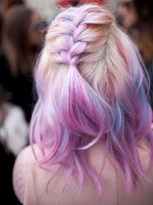 A Cotton Candy Braid