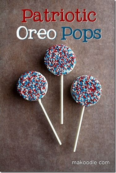 Red, White and Blue Oreo Pops