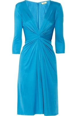 Issa Gathered Silk-Jersey Dress