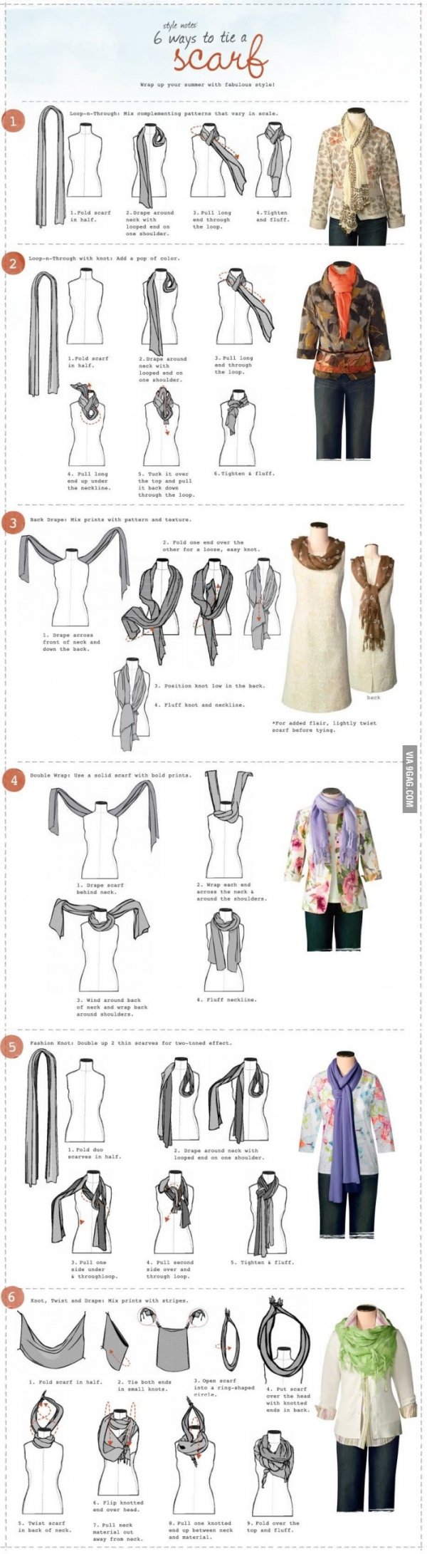 6 Ways to Wear a Neck Scarf