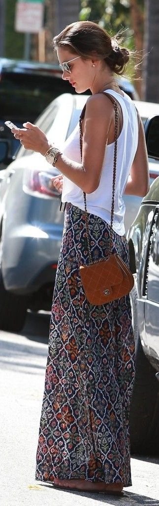 Alessandra Ambrosio's Maxi Skirt