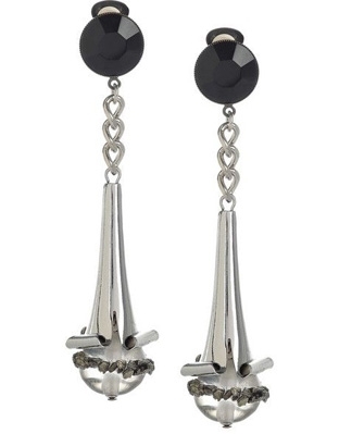 Marni Glass and Pyrite Drop Earrings