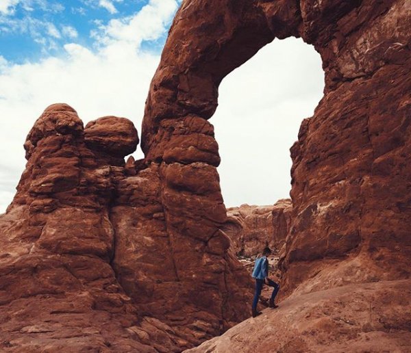 red, arch, natural arch, wilderness, outdoor structure,
