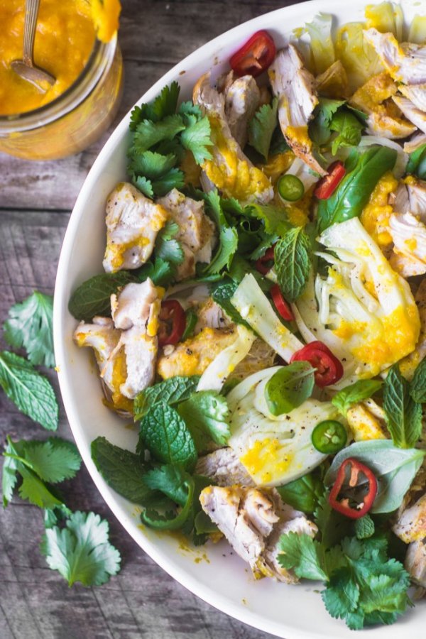 Saffron Chicken & Herb Salad