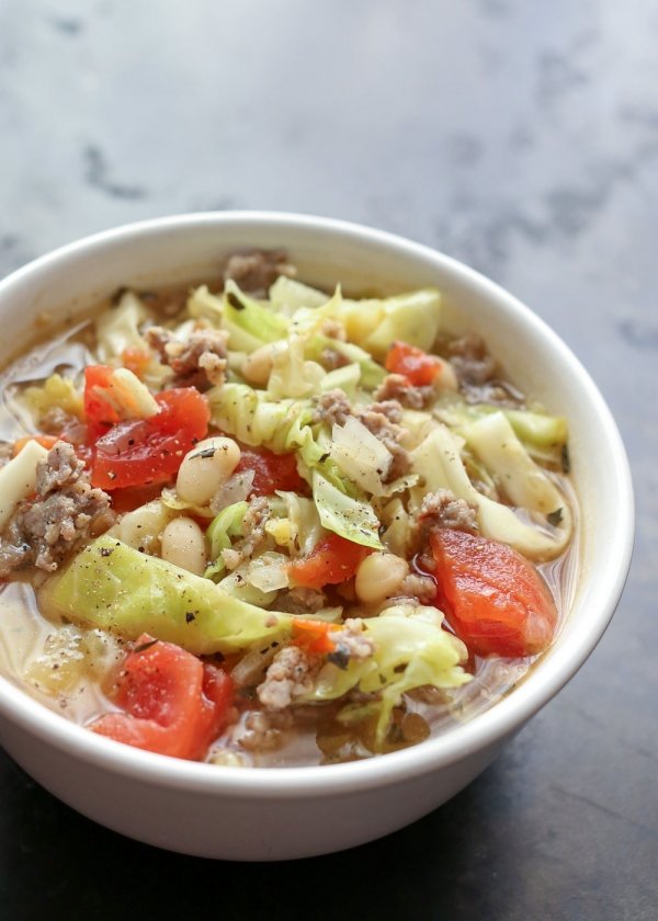 Italian White Bean, Cabbage, and Sausage Soup