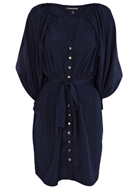 Warehouse Cape Back Shirt Dress