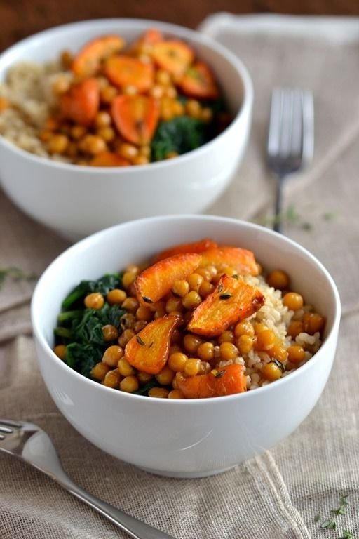 Maple-Orange Roasted Chickpeas & Carrots