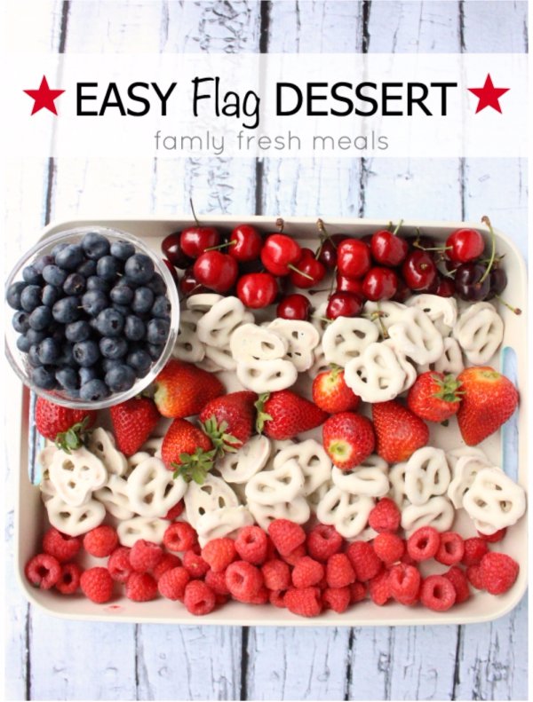 Easy Flag Fruit Dessert