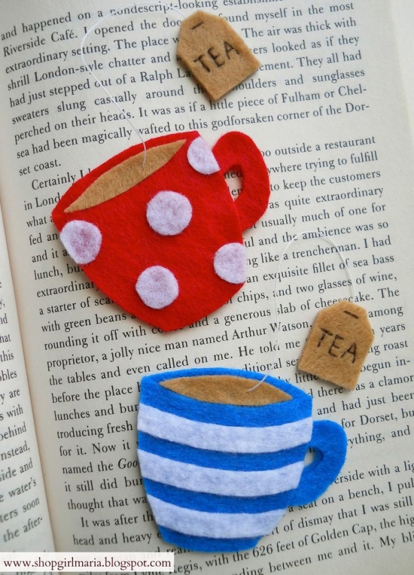 Felt Teacup Bookmark