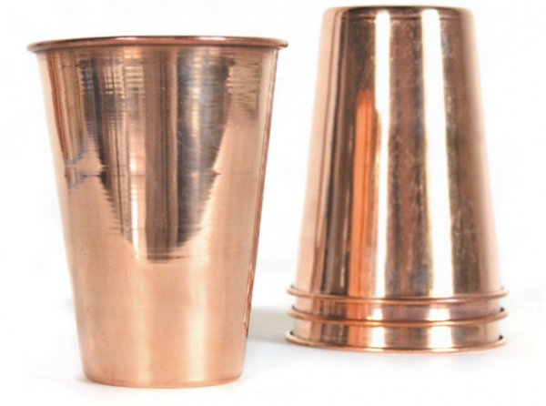 Handcrafted Copper Glasses, Set of 4