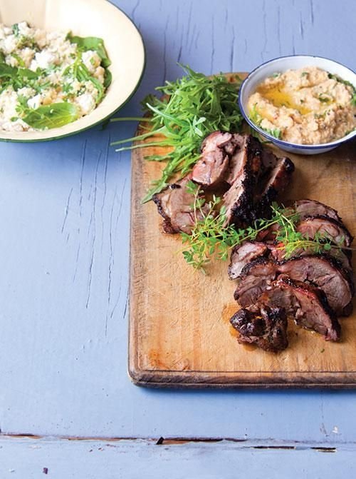 Marinate a Leg of Lamb in Hummus