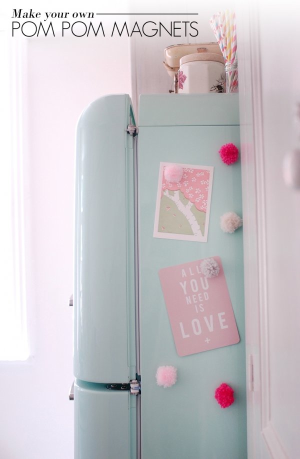 DIY: Pom Pom Magnets
