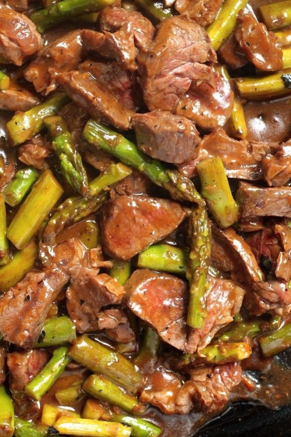 Steak and Asparagus Teriyaki