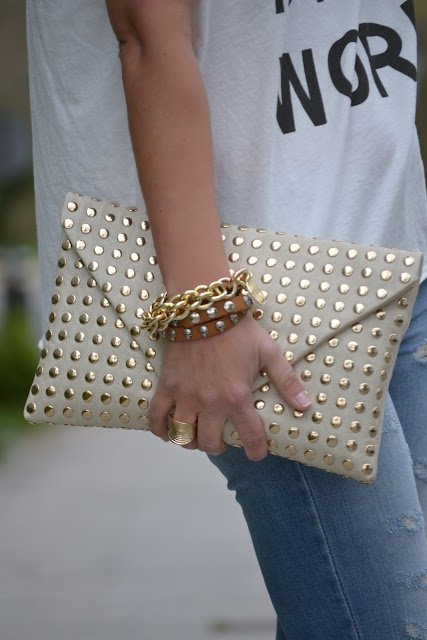 Studded Envelope Clutch