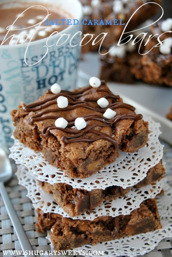 Salted Caramel Hot Cocoa Bars