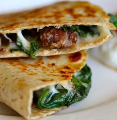 Steak and Spinach Quesadilla