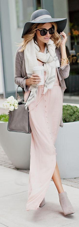 Pale Pink and Grey