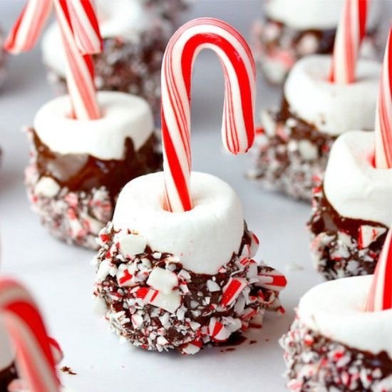 Candy Cane Marshmallow Pops