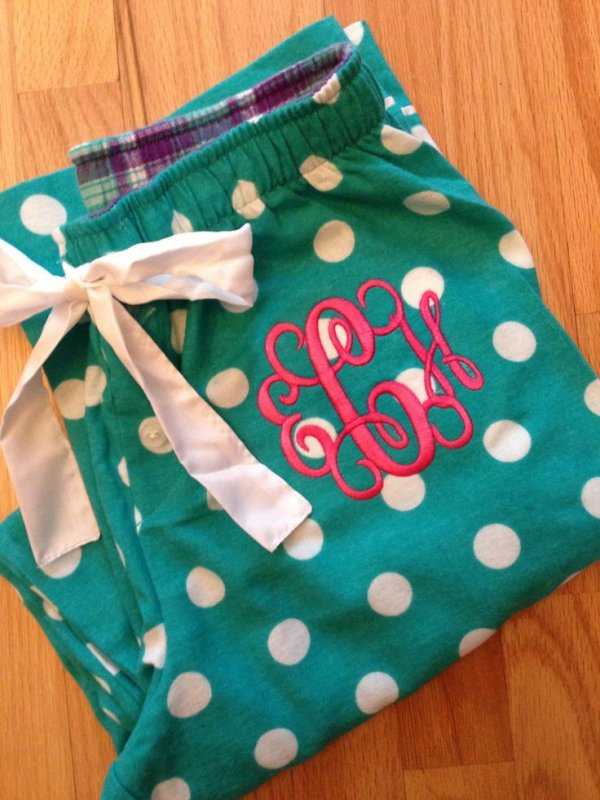 Monogrammed Pajama Pants