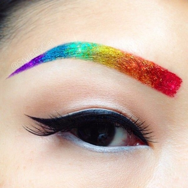 On Fleek: Rainbow Eyebrows Are a Thing Now and They Are Stunning ...