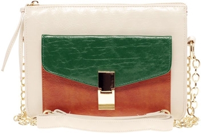 ASOS Colour Block Flat Lock Bag