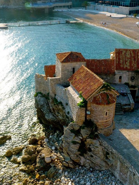 Budva the Old Town,water,sea,rock,wood,