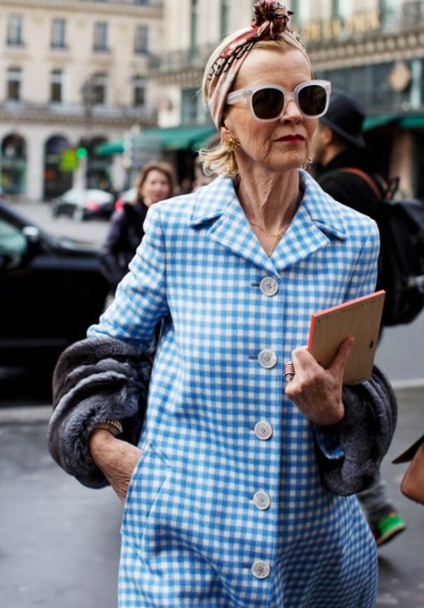 Blue Checkered Print