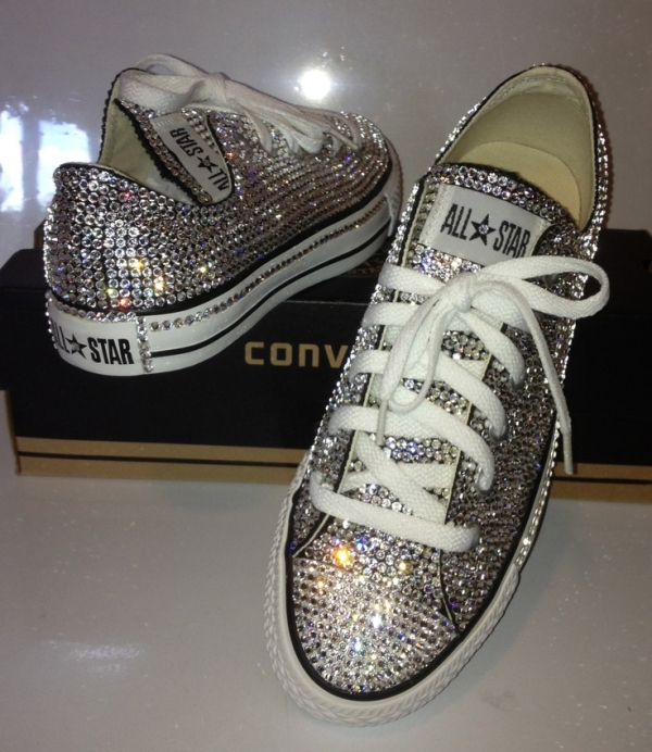 Blinged out Swarovski Crystal Converse