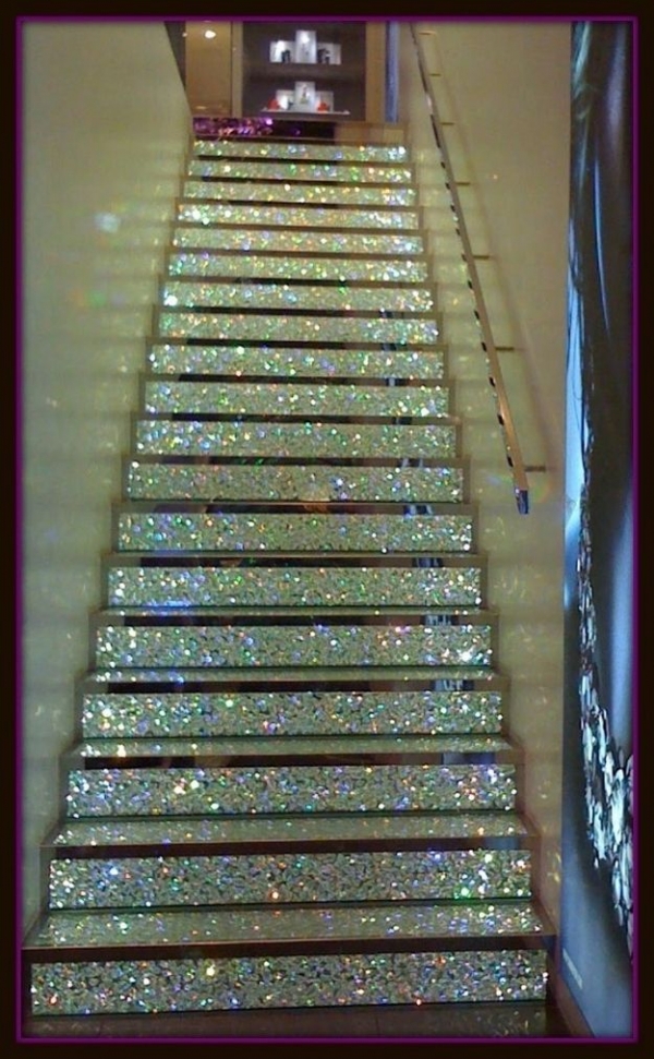 A Glitter Staircase - No Instructions but I Had to Share