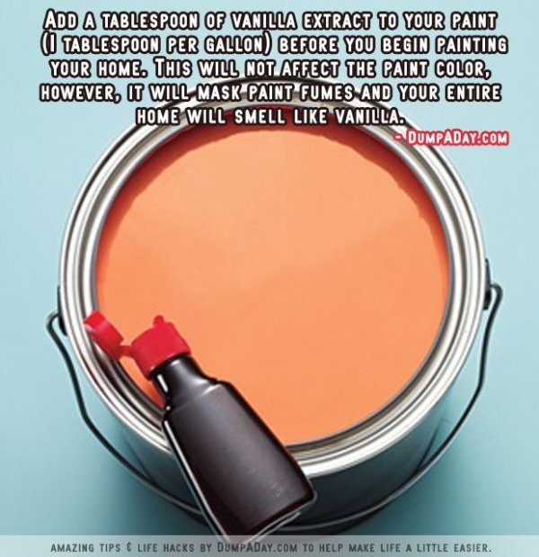 Add Vanilla to Paint to Mask the Smell of Paint
