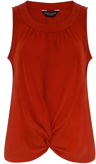 Dorothy Perkins Rust Twist Front Top