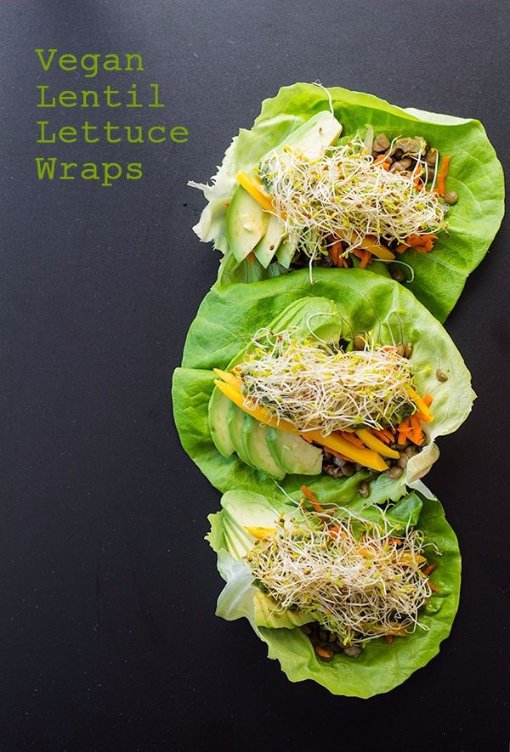 Vegan Lentil Lettuce Wraps