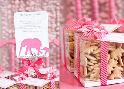 Pink Elephants Baby Shower Theme...