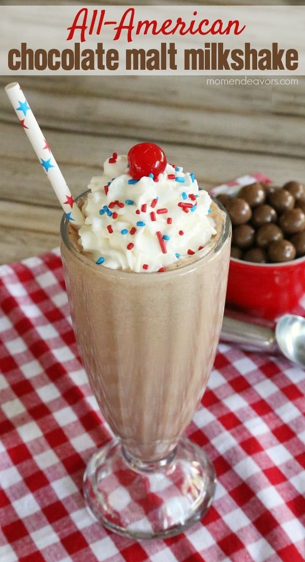 Old-Fashioned, All-American Chocolate Malt Milkshake