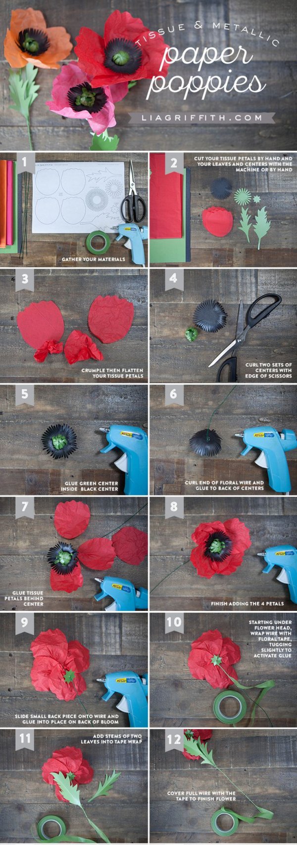 Tissue Paper Poppies