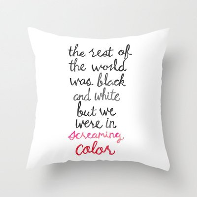 Screaming Color Throw Pillow