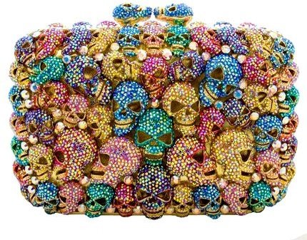 Swarovski Crystal Skull Clutch