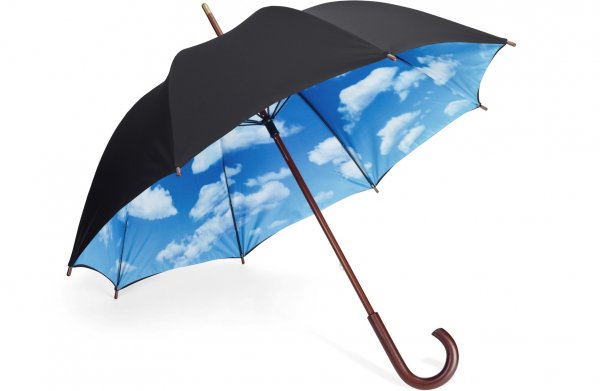 Designer Umbrella with Perfect Day Sky Print inside