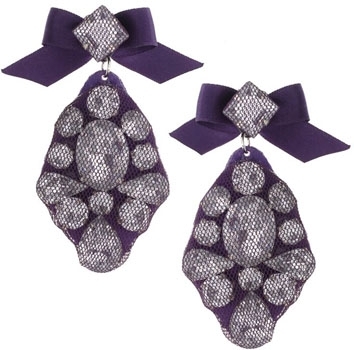 Talullah Tu Lace-Covered Jewel Earrings